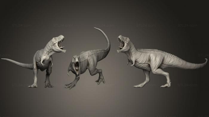 Статуэтки животных (Тираннозавр (1), STKJ_1569) 3D модель для ЧПУ станка